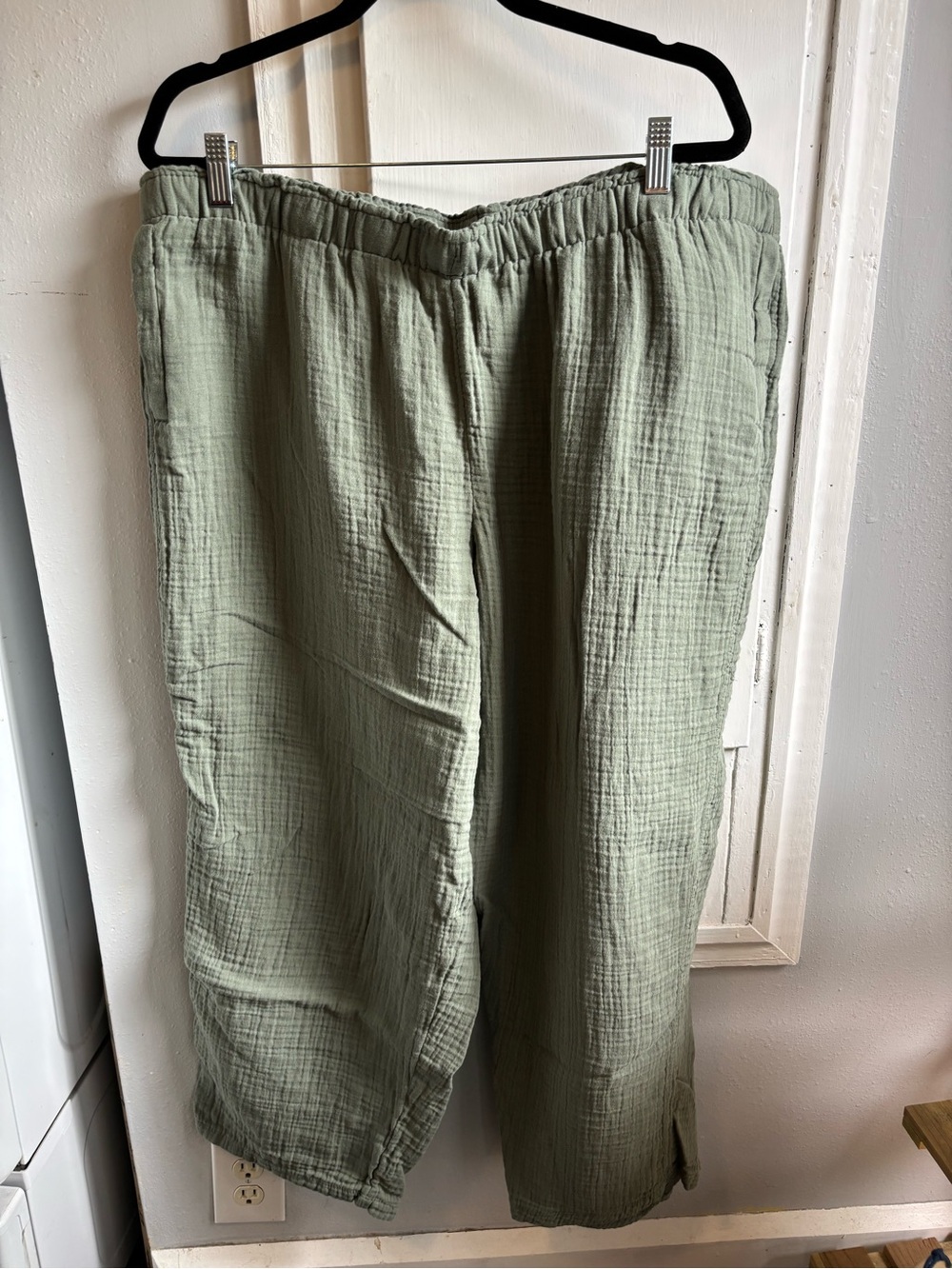 Coldwater Creek Sage Green Relaxed Gauze Pants